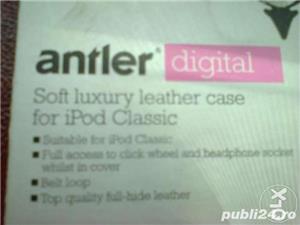 Husa noua i-pod piele lux moale Antler Anglia roz, neagra, crem, gri - imagine 2