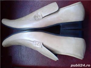 Pantofi barbati noi piele vara perforati Anglia nr. 41 si 46 - imagine 3