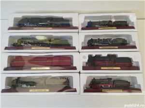 Machete locomotive colectia ATLAS scara 1:100 cu plinta de lemn 23-30 cm, Anglia anul 2008