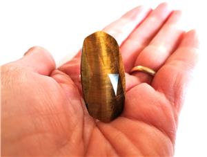 Inel Ochi de Tigru fatetat si Argint 925, inel supradimensionat, inel piatra mare  - imagine 5