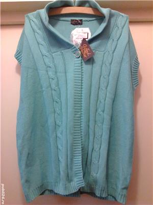 Pulover tricotat dama nou vernil, cu torsade Anglia, 100% bumbac - imagine 2