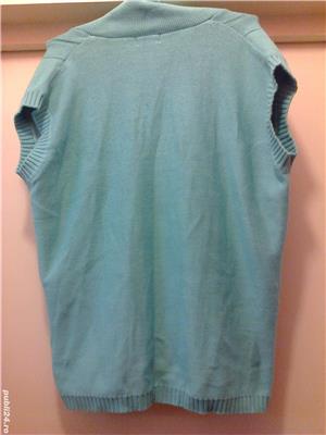 Pulover tricotat dama nou vernil, cu torsade Anglia, 100% bumbac - imagine 3