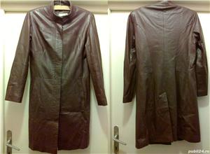 Haina lunga dama piele naturala visinie nr. 44, marca Vali