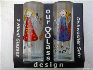 Set pahare mama, "Mum" 8 Martie din USA, rezistente la masina de spalat vase