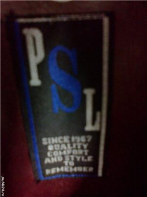 Pantofi barbati noi piele naturala maro tip sarpe PSL Anglia, nr. 42 - imagine 4