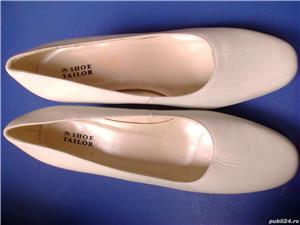 Pantofi dama noi piele alba Anglia pt. nunta, ocazii nr. 39 extralat
