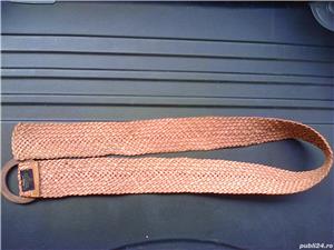 Curea centura dama noua piele impletita India, 117 cm lungime - imagine 2