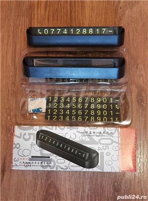 Afisaj retractabil număr telefon pentru bordul masinii, magnetic, negru, Nou!