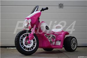 Motocicleta electrica de Politie JT568 cu 3 roti pentru copii 18-48 Luni ROZ - imagine 3