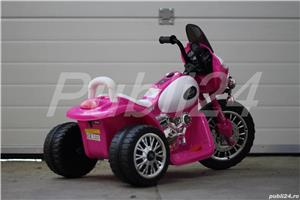 Motocicleta electrica de Politie JT568 cu 3 roti pentru copii 18-48 Luni ROZ - imagine 4