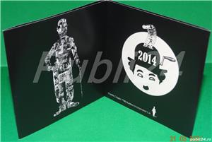 Moneda Silver 1OZ Ag pur 99.9 EDITIE comemorativa 100 ani Sir Charlie CHAPLIN cutie+vitrina+latex+cf - imagine 6