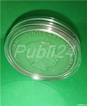 Moneda SUPERBA 1oz Argint pur 5$ CINDERELLA  "Cenusareasa" editie limitata 1000 buc finisaj antic! - imagine 3