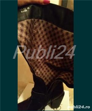 Cizme inalte cu toc comod , foarte frumoase, negre, mas. 40-41 - imagine 5