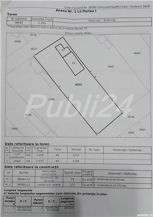 Glodeanu Sarat teren intravilan, 2293 mp, cu casa batraneasca locuibila, pretabil gradinarit si sere - imagine 3