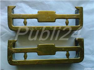 Miniaturi gratare semineu Epoca Victoriana Anglia, mostre vintage din alama, bronz