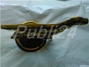 Caine setter   cerb vintage din alama, bronz Anglia, tematica: vanatoare - imagine 2