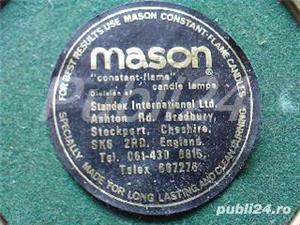 Sfesnic alama vintage "Mason" Anglia cu aspect lampa cu gaz cu flacara constanta - imagine 4