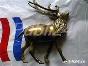 Cerb vintage din alama bronz Anglia - imagine 2