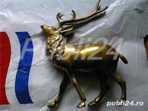 Cerb vintage din alama bronz Anglia - imagine 3