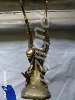 Vultur cu aripile ridicate, din alama vintage Anglia - imagine 4