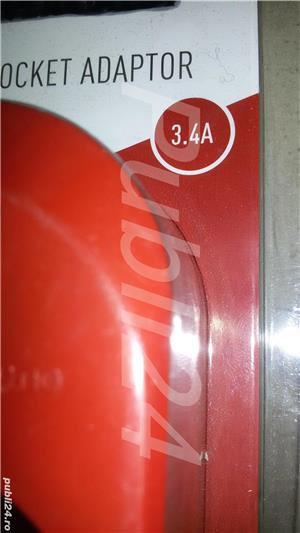 Stecher cu priza si doua port USB - imagine 3