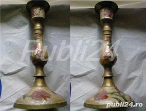 Sfesnic / vaza din alama emailata 