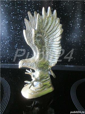 Vultur cu aripile ridicate, din alama vintage Anglia - imagine 7