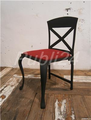 REDUCERE-Scaun vechi din fonta, negru, designer italian (Mobila Metal Chair) - imagine 4