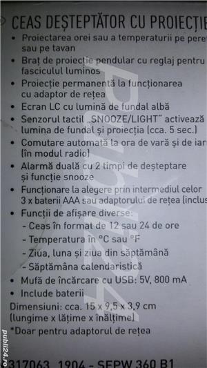 ceas desteptator cu proiectie - imagine 5