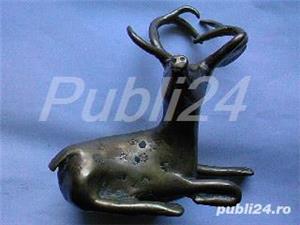 Cerb vintage din alama bronz Anglia - imagine 4
