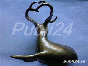 Cerb vintage din alama bronz Anglia - imagine 5