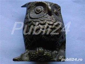 Bufnita din alama, bronz Anglia / pereche de bufnite sub umbrela, decoratiuni vintage