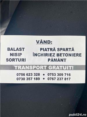 Balast, nisip, sorturi, sarma, ciment! Cel mai bun pret din oras! 