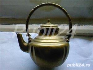 Mini ceainic bronz, alama vintage Anglia