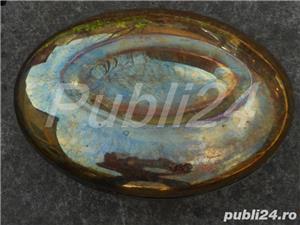 Canistra combustibil auto moto,elipsoidala plata,din alama,vintage(ca noua) - imagine 4