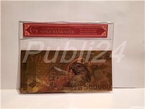 Bancnota 500000 Lei 2000 BNR Ghizari aur 24k colectie certificat UNC gold - imagine 6