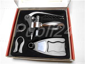 Set de tirbușon cu 5 piese ușor de folosit - tăietor de folie, deschizător de vinuri și dop de sticl