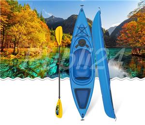 Caiac rigid Sit-In Axoos, 3,05 metri, culoare albastra rosie - imagine 3