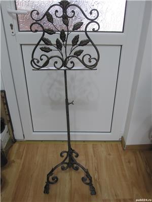 Stand pentru partituri din fier forjat Antik Brown facut manual-ieftin