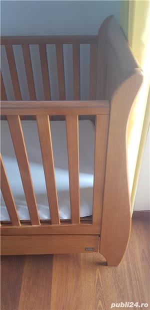 Patut evolutiv 3 în 1 lemn masiv Lucas Oak Tutti Bambini+ Saltea cocos - imagine 3