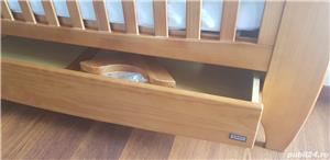 Patut evolutiv 3 în 1 lemn masiv Lucas Oak Tutti Bambini+ Saltea cocos - imagine 2