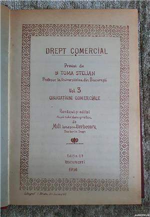 Toma Stelian - Curs de drept comercial - 1916 - 5 volume 