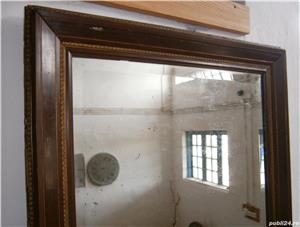 Oglinda veche din cristal cu rama de lemn - imagine 7