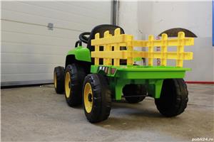 Tractor electric pentru copii BJ-611 70W 12V cu Remorca si RC inclus - imagine 6
