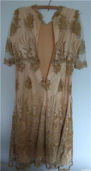 Rochie eleganta de seara, nude bej, ptr ocazie, nuntă, botez, etc - imagine 6