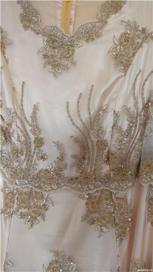 Rochie eleganta de seara, nude bej, ptr ocazie, nuntă, botez, etc - imagine 7