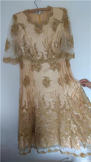Rochie eleganta de seara, nude bej, ptr ocazie, nuntă, botez, etc - imagine 3