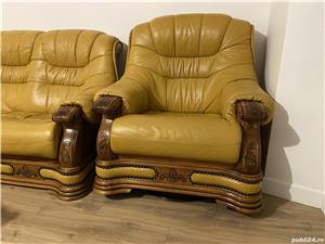 Fotolii din stejar si piele naturala  - imagine 9