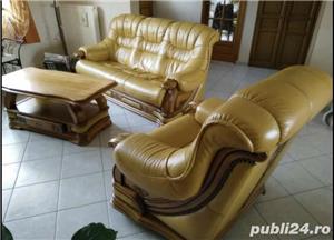 Fotolii din stejar si piele naturala  - imagine 2