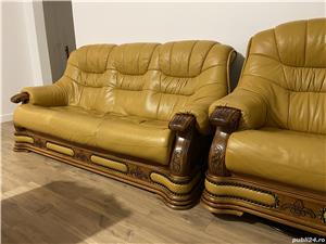 Fotolii din stejar si piele naturala  - imagine 6